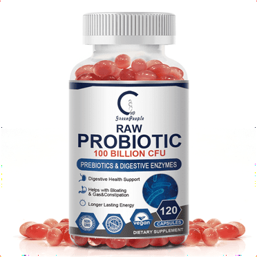 GPGP Greenpeople 100 Billion CFU Probiotic for Women and Men, Support Digestive & Gut Health, 120 Capsules