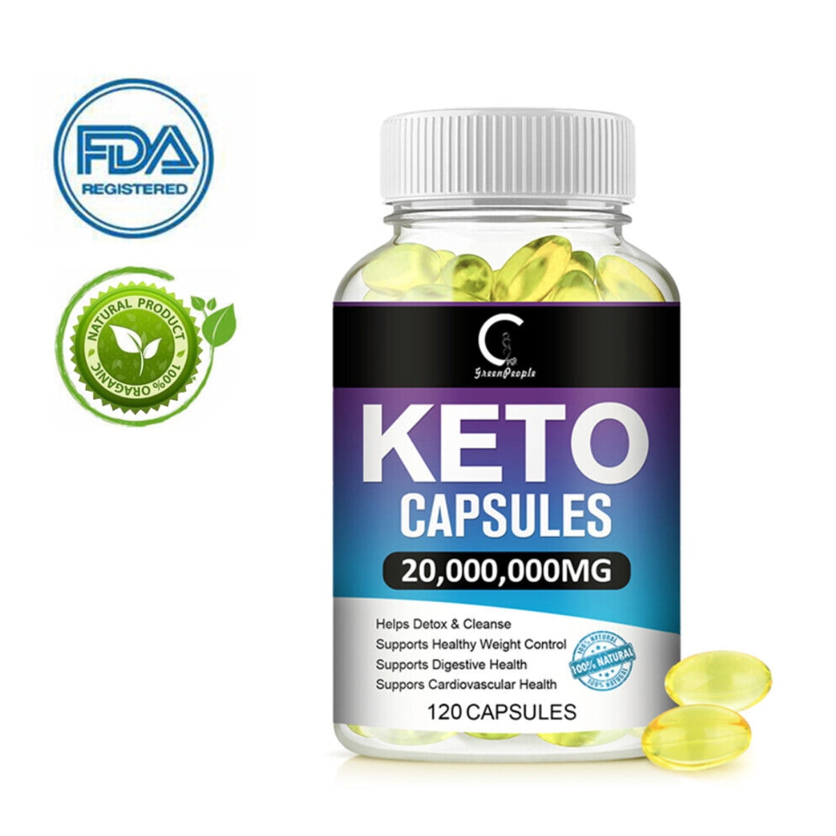 GPGP Greenpeople Keto Capsule 20,000,000MG Burning Belly Fat Losing