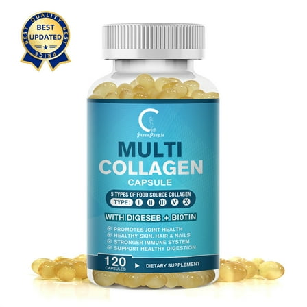 GPGP Greenpeople Multi Collagen Pills 5000mg - 120 Capsules - Healthy Joints, Hair, Skin, Nails