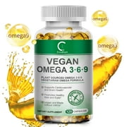GPGP Greenpeople Omega 3-6-9 Vegan Formula - 5 in 1 Scientifically Formulated Plant-Based Omega 3 6 9 Essential Fatty Acids - 120 Softgels