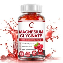 GPGP Magnesium Glycinate Gummies 400mg - Magnesium Potassium Supplement with Vitamin D, B6, CoQ10 for Relax, Sleep & Heart Health - 60 Raspberry Gummies