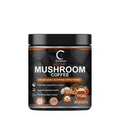 GPGP Mushroom Coffee - Organic Instant Coffee Powder with Lion's Mane Mushroom, Reishi, Cordyceps, Chaga, and Turkey Tail - Coffee Alternative for Energy & Focus Supplements - 113g/3.98oz