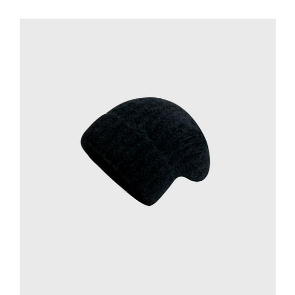 GPHOMRYYY Japanese Big Head Circumference Lazy Thick Line Pile Hats Women Winter Warm Versatile Loose Wool Hat Shows Face Cold Hat