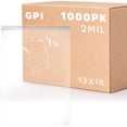 thumbnail image 1 of GPI 13” x 18” Reclosable Ziplock Bag 2 Mil Jumbo Clear Zipper Bags for Household & Packaging,1000-Pack, 1 of 7