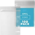 thumbnail image 1 of GPI 2.5” x 3” Heavy Duty Ziplock Bag 4 Mil Clear Resealable Bags for Travel, Storage & Shipping, 100-Pack, 1 of 8