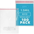 thumbnail image 1 of GPI 8” x 10” Clear Plastic Bags Self-Seal Polybags with Adhesive Strip & Suffocation Warning, 1000-Pack, 1 of 8