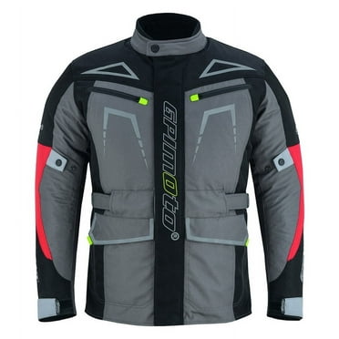 GPI Moto All-Season 600D A+ Cordura Motorcycle Jacket – Waterproof Motorcycle jacket men with 6 Pockets, CE Armored