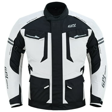 GPI Moto All-Season 600D A+ Cordura Waterproof Motorcycle Jacket – Motorcycle jacket men with 7 Pockets, CE Armored