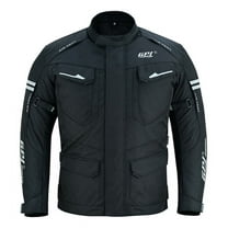 GPI Moto Men’s All-Season Waterproof Motorcycle Jacket – 7 Pockets, Removable CE Armor, 600D Cordura, Reflective, Ventilated