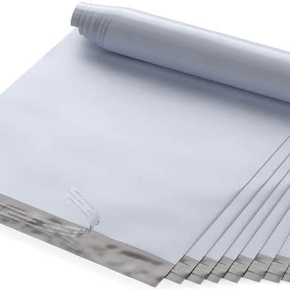 GPI Poly Mailer Envelopes with Adhesive Strip for Packaging and Shipping, 10” x 13”, Pack of 1000, White