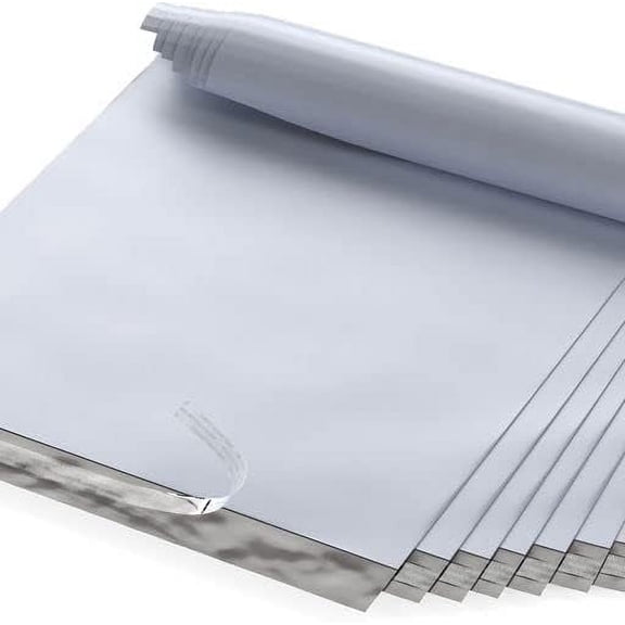 GPI Poly Mailer Envelopes with Adhesive Strip for Packaging and Shipping, 12” x 15”, Pack of 100, White