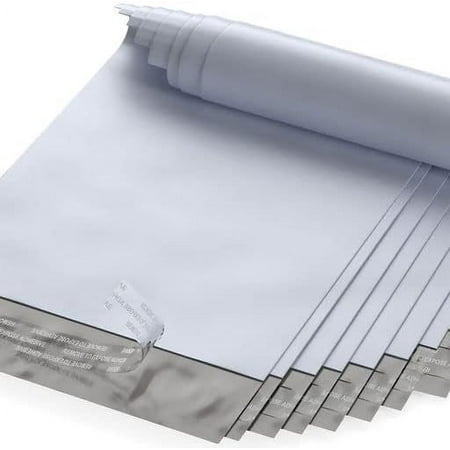 GPI Poly Mailer Envelopes with Adhesive Strip for Packaging and Shipping, 5” x 7”, Pack of 1000, White
