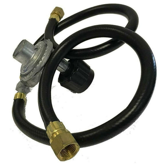 GPM 21" Dual LP Propane Regulator & Two Hoses QCC1, 21 in, Gas Line Connector, 2 Piece