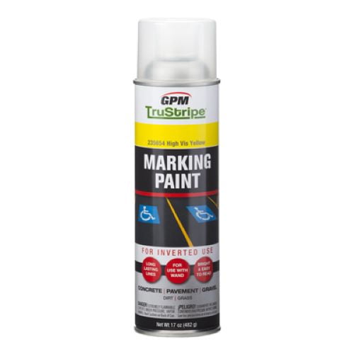 GPM TruStripe INVMRK-14 17 oz Can of High Visibility Yellow Inverted Marking Paint - Quantity of 12