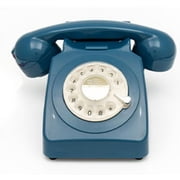 GPO 746 Rotary 1970s-style Retro Landline Phone - Curly Cord, Authentic Bell Ring