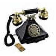 GPO Duke Nostalgic Vintage Push-Button Phone - Cloth Cord, Authentic Bell Tone - Black & Bronze