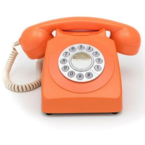 GPO Retro GPO746DPBOR 746 Desktop Push Button Telephone - Orange