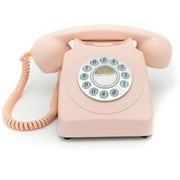 GPO Retro GPO746DPBPN 746 Desktop Push Button Telephone - Carnation Pink [MISC ACCESSORY] Pink