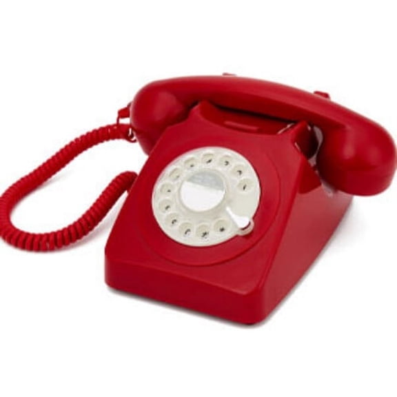 GPO Retro GPO746RRD 746 Desktop Rotary Dial Telephone - Red  [MISC ACCESSORY] Red