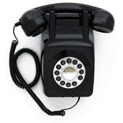 GPO Retro GPO746WBLK 746 Wall Mount Push Button Telephone - Black [MISC ACCESSORY] Black