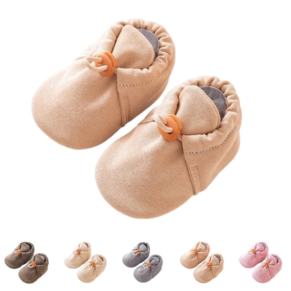 GPOECD Baby Slippers Soft Sole First Booties for Toddlers with Adjustable Straps and Cute Cartoon Designs for Early Walking Stages Kids Summer Shoes 6-12Y Khaki,0-2 Years