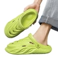 thumbnail image 1 of GPOECD Breathable Indoor Outdoor Clogs for Men Wide Design Soft Sole Comfortable Slippers for Men with Arch Support ZZ01_Green，41, 1 of 7