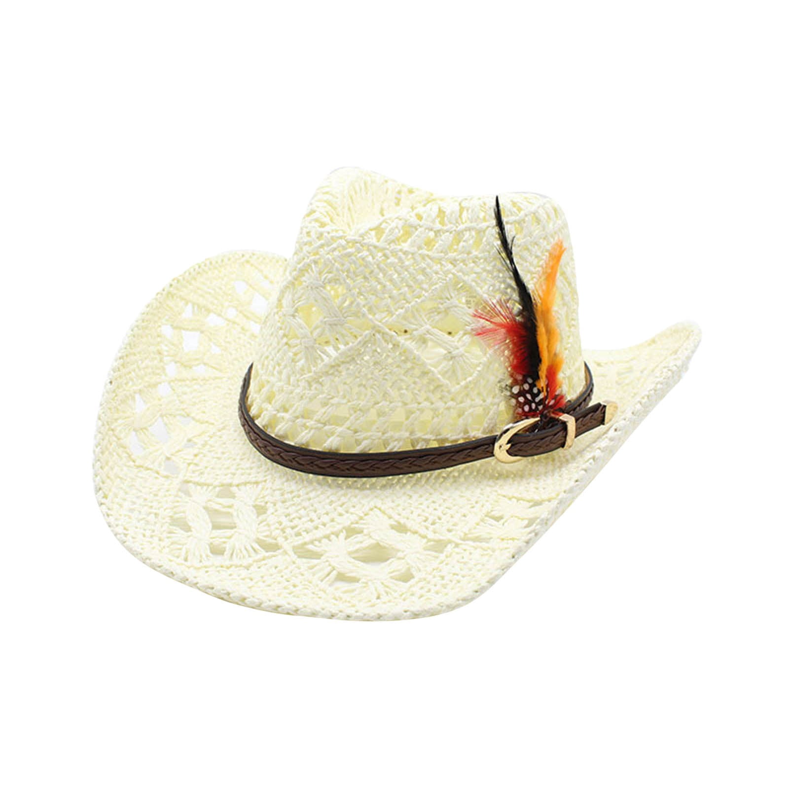 GPOECD Cowboy Hats for Women Men Summer Western Shapeable 