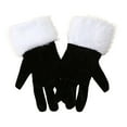 thumbnail image 1 of GPOECD Elegant Christmas Eve Party Gloves Short Gold Velvet White Formal Performance Attire Accessory Black,One Size, 1 of 4