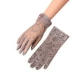 thumbnail image 1 of GPOECD Elegant Women's Short Lace Pattern Gloves for Riding Sun Wedding Events Purple,One Size, 1 of 3