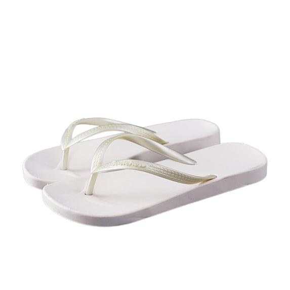 GPOECD Flip Flops Womens Ladies Summer Colour Sandals Slippers Womens Slippers White2,6.5