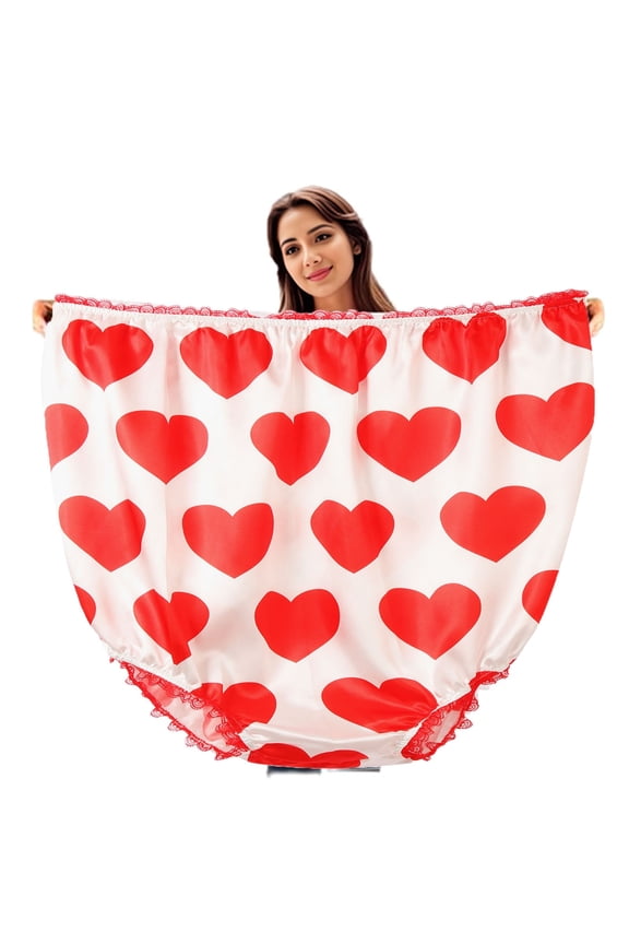 Funny Novelty Women's Panties Comfortable Oversized Underwear Humorous Joke Big Momma Style Apparel for Everyday Wear Pink,One Size