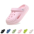 thumbnail image 1 of GPOECD Girls Clogs Boys Sandals for Kids Lightweight Breathable Comfortable Outdoor Summer Beach Play Shoes Casual Footwear Kids Slippers 3-16Y Pink,3.5-4 Years, 1 of 9