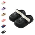 thumbnail image 1 of GPOECD Girls Clogs Slip On for Indoor Outdoor Wear Lightweight Soft Sole Kids Footwear Breathable Comfortable Kids Slippers Girls,Black,5.5-6 Years, 1 of 5