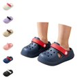 thumbnail image 1 of GPOECD Girls Clogs Slip On for Indoor Outdoor Wear Lightweight Soft Sole Kids Footwear Breathable Comfortable Kids Slippers Girls,Blue,5.5-6 Years, 1 of 5