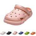 thumbnail image 1 of GPOECD Girls Clogs Slippers for Everyday Comfort Outdoor Open Toe Sandal Style Footwear with Sole for Play and School Kids Slippers 4-12Y 02_Pink,9-9.5 Years, 1 of 6