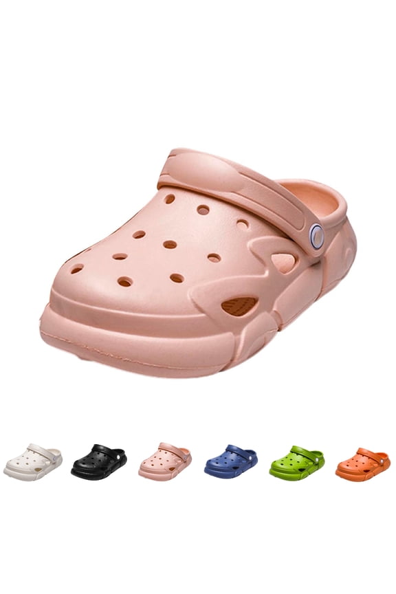 Girls Clogs Slippers for Everyday Comfort Outdoor Open Toe Sandal Style Footwear with Sole for Play and School Kids Slippers 4-12Y 02_Pink,9-9.5 Years