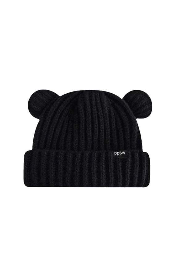 Hat for Men and Women Winter Warm Pile Lined Ear Trapper Cap with Retro Style Black,One Size