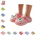 thumbnail image 1 of GPOECD Kids Clogs Cartoon Indoor Outdoor Beach Slides for Toddlers Summer Breathable Footwear Kids Slippers,01_Pink,2.5-3 Years, 1 of 9