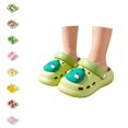 thumbnail image 1 of GPOECD Kids Clogs Cartoon Indoor Outdoor Beach Slides for Toddlers Summer Breathable Footwear Kids Slippers,06_Green,18-24 Months, 1 of 9