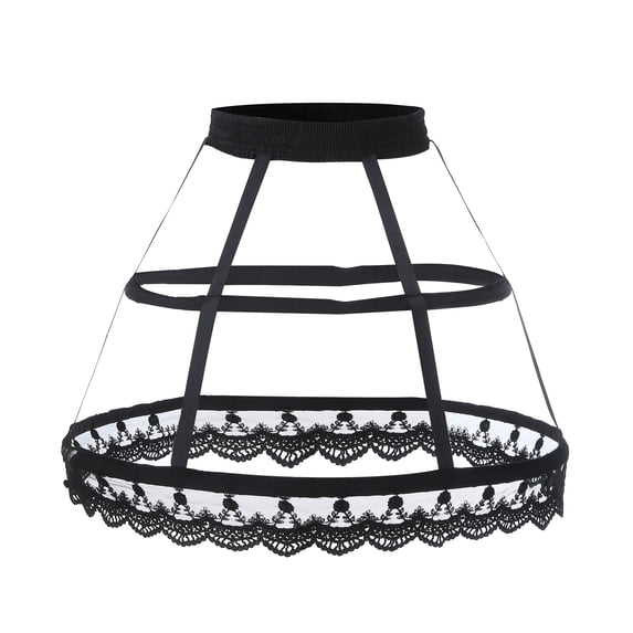 GPOECD Long Skirts for Women Summer A Line Knee Length Wedding Gown Petticoat Underskirt Adjustable Cage for Daily Wear Womens Skirts Black,One Size