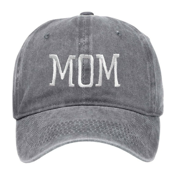 GPOECD MOM Embroidered Baseball Cap Adjustable Dad Hat Style Comfortable Unisex Casual Outdoor Sun Grey,One Size