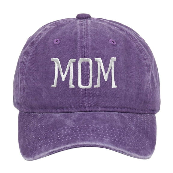 GPOECD MOM Embroidered Baseball Cap Adjustable Dad Hat Style Comfortable Unisex Casual Outdoor Sun Purple,One Size