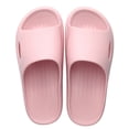 thumbnail image 1 of GPOECD Men Slippers Men and Women Bathroom Home Summer Beach Solid Color Flat Bottom Sandals Mens Casual Shoes Pink,4.5, 1 of 3