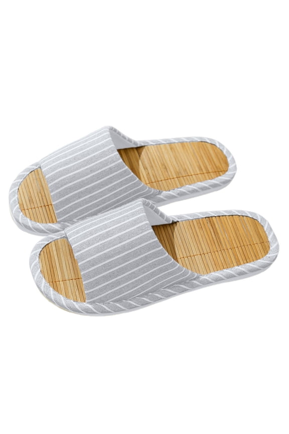 Mens Slippers Indoor Outdoor Comfortable Breathable Slippers, Casual Japanese Style Woven Flip Flops for Men Casual Shoes for Men Grey,12
