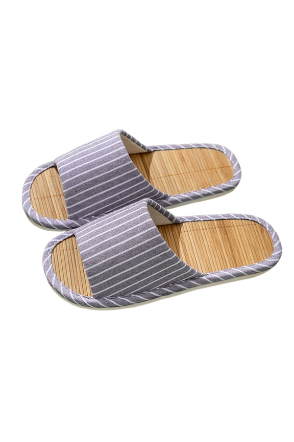 Mens Slippers Indoor Outdoor Comfortable Breathable Slippers, Casual Japanese Style Woven Flip Flops for Men Casual Shoes for Men Navy,11