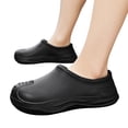 thumbnail image 1 of GPOECD Mens Slippers Oversized Couple'S Style Chef Shoes Slippers Fashionable Rain Boots for Outdoor Wear Mens Sandals Black,7, 1 of 8