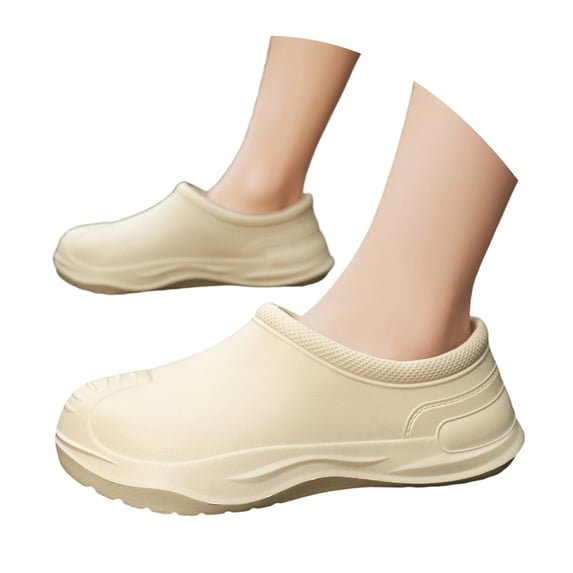 GPOECD Mens Slippers Oversized Couple'S Style Chef Shoes Slippers Fashionable Rain Boots for Outdoor Wear Mens Sandals Khaki,7
