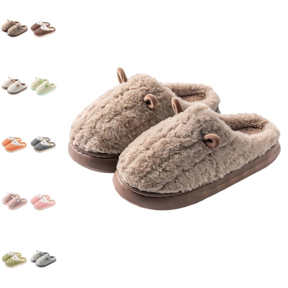 GPOECD Mens Slippers Thick Bottom Plush Lined Cozy Indoor Slip-On Footwear with Warm Design for Home Relaxation House Slippers for Men