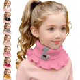 thumbnail image 1 of GPOECD Neck Warmer Warm Knitted Scarf with Lace for Kids Winter Cold Weather Protective Neck Gaiter Boys Girls Outdoor, 1 of 5