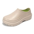 thumbnail image 1 of GPOECD Non Chef Shoes for Men Kitchen Work Clogs Comfortable Footwear Durable Lightweight Design Khaki,9.5, 1 of 9